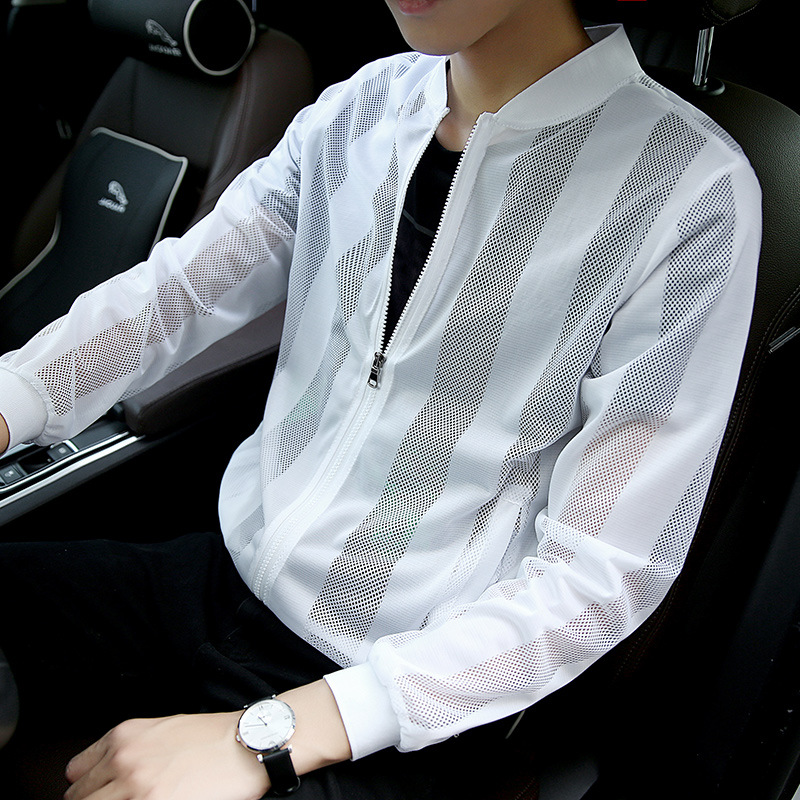 Quality Summer Clothing - 2025 夏の新メンズメッシュ日焼け止め服超薄型通気性屋外釣り服高品質のファッション中空トップス