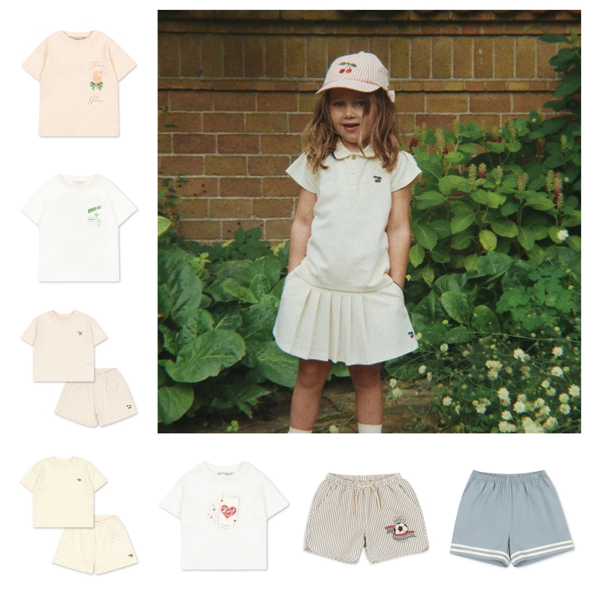 Summer Duck Clothing - 2026年夏 キッズ服セット 半袖Tシャツとカジュアルショーツ ダックプリントビーチパンツ 水玉模様 男の子と女の子向け