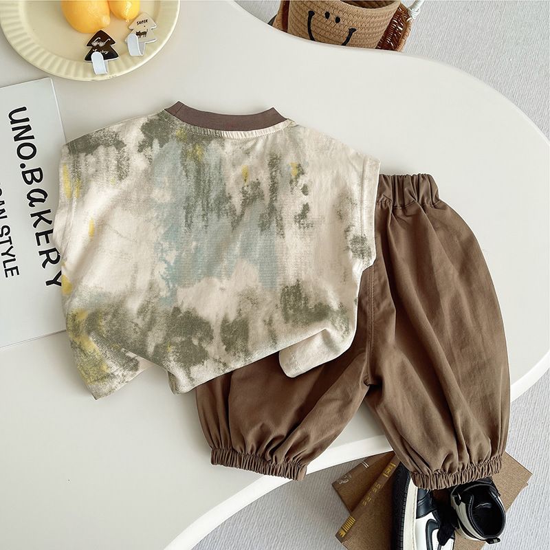 Summer Clothing Drawing For Kids - 韓国の夏用幼児ベビー男の子服スーツ2026ノースリーブTシャツベスト+ショートパンツ2点セットキッズ服1-6歳子供服