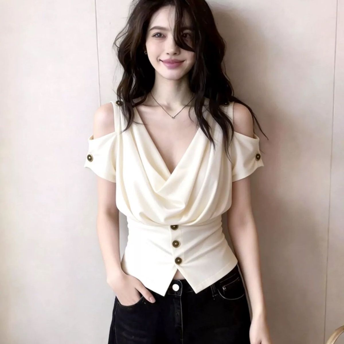 Summer Clothing Looks - Onalippa ユニークで美しい超格好良いトップ女性夏 2026 新しいフレンチスタイルのファッション気質女性服