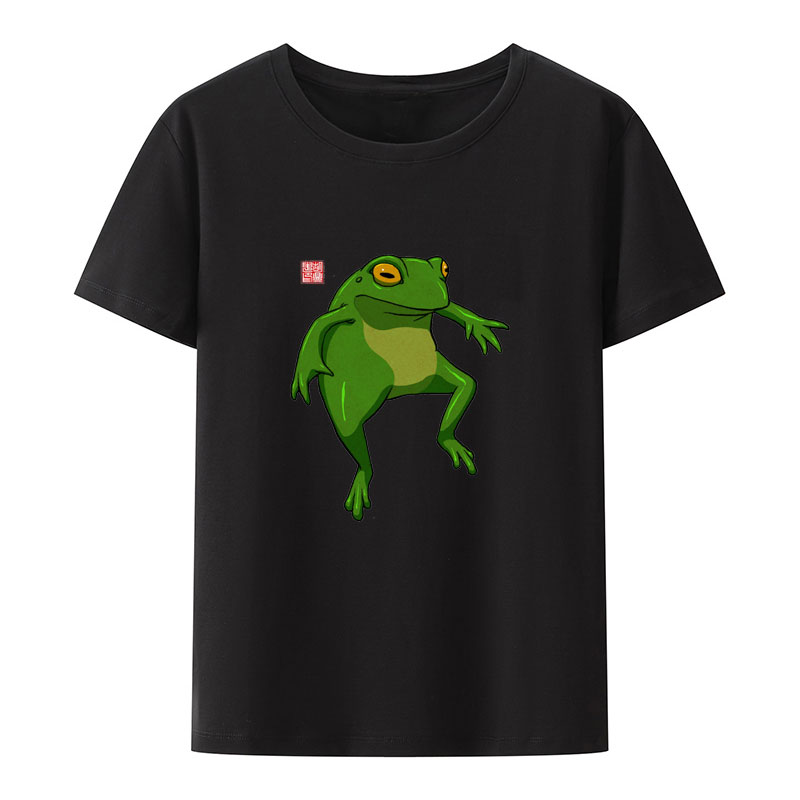 Summer Clothing Essentials Women - 面白い Relajao カエルミームエッセンシャルプリント Tシャツパターン Camisetas Mujer