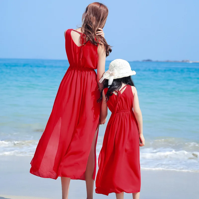 ママと女の子の赤ちゃんの休暇ルックドレス母娘マッチングリゾー - Summer Clothing Looks のレビューと価格