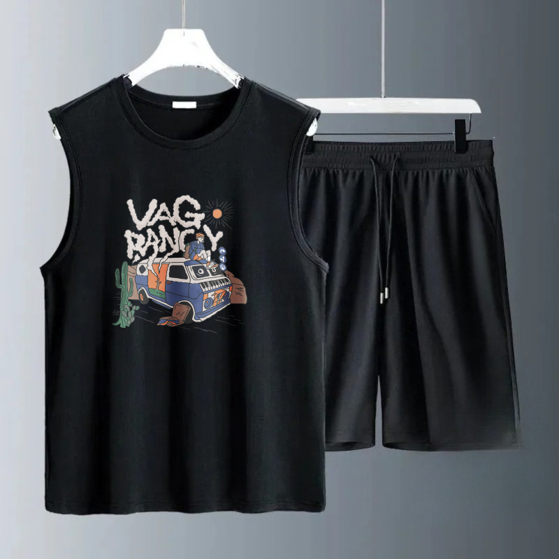 メンズタンクトップセット 2026年夏 速乾性 海辺ビーチラ - Summer Clothing Men のレビューと価格