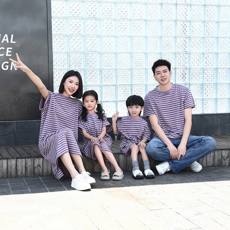 家族お揃いコーデ ママと娘の同じドレス パパ半袖Tシャツ 母 - Summer Clothing Looks のレビューと価格