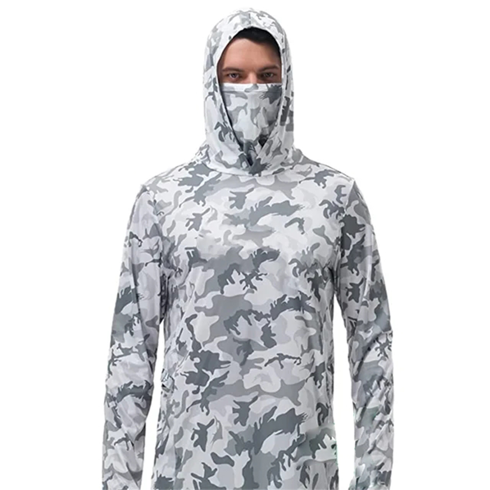夏用フィッシングパーカー メンズ ジャージー 迷彩柄 長袖  - Summer Clothing Men のレビューと価格