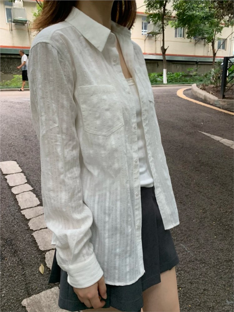 ホワイトリネンコットンカラーブラウス Tシャツ女性シンプルカ - Crop Blouse Linen のレビューと価格