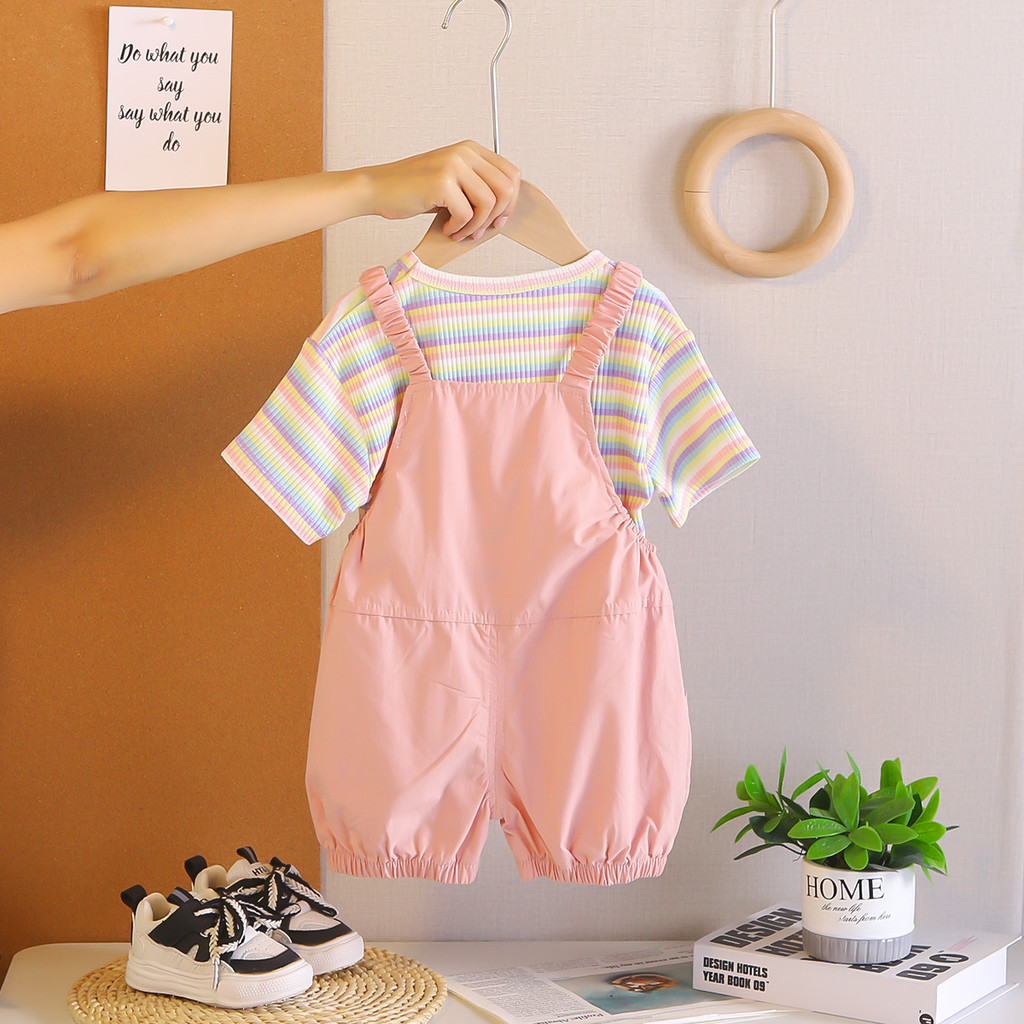 幼児女の赤ちゃん服セット子供幼児ストライプ Tシャツ + ド - Summer Duck Clothing のレビューと価格