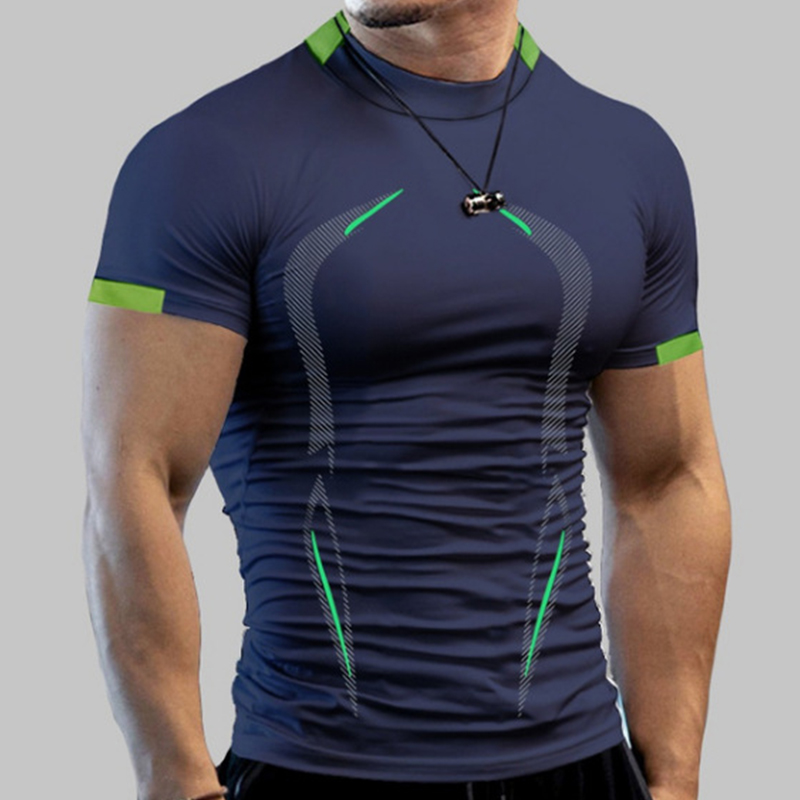 男性のためのスタイリッシュなジムトレーニング圧縮シャツ、アス - Summer Gym Clothing のレビューと価格