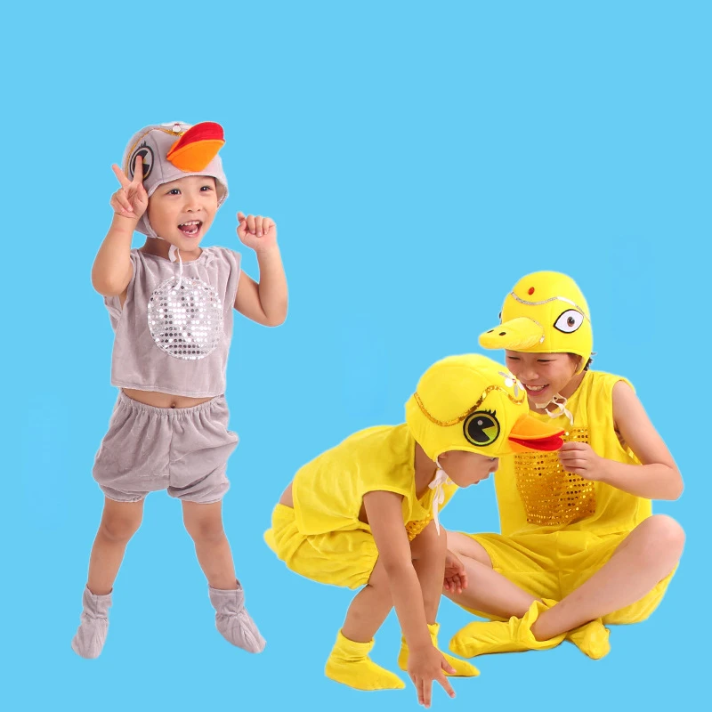 子供用男の子女の子用アヒルガチョウ犬白鳥鶴動物コスチューム夏 - Summer Duck Clothing のレビューと価格