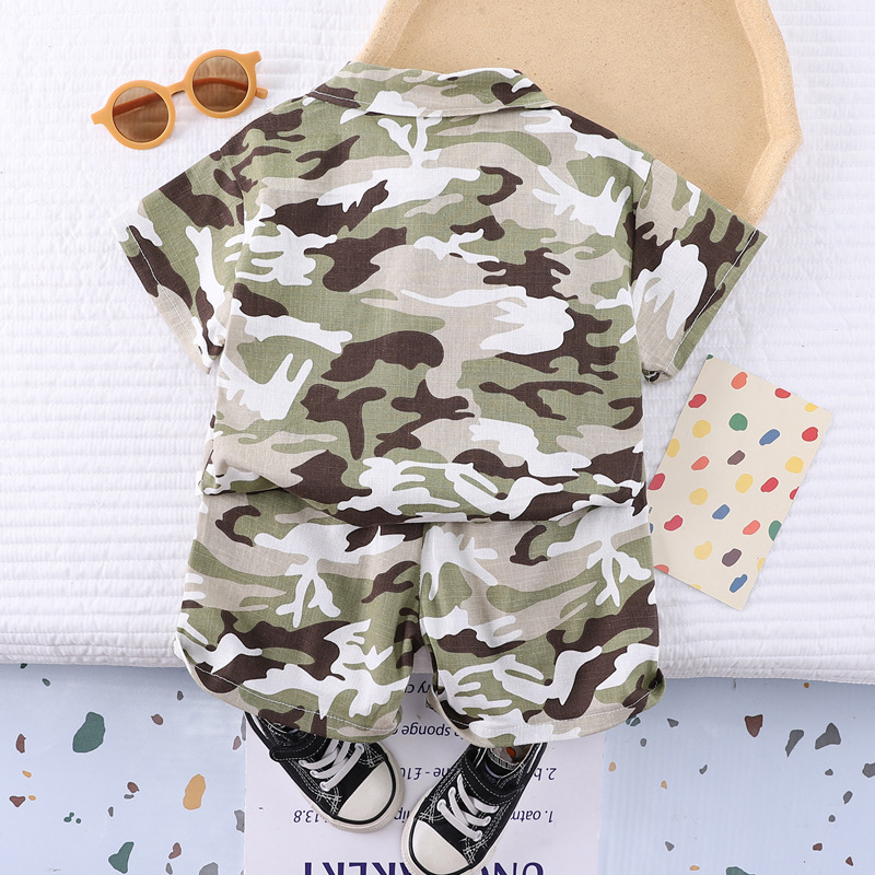 新作夏物幼児男の子用服セット 子供用迷彩柄Tシャツとショート - Summer Clothing Drawing For Kids のレビューと価格