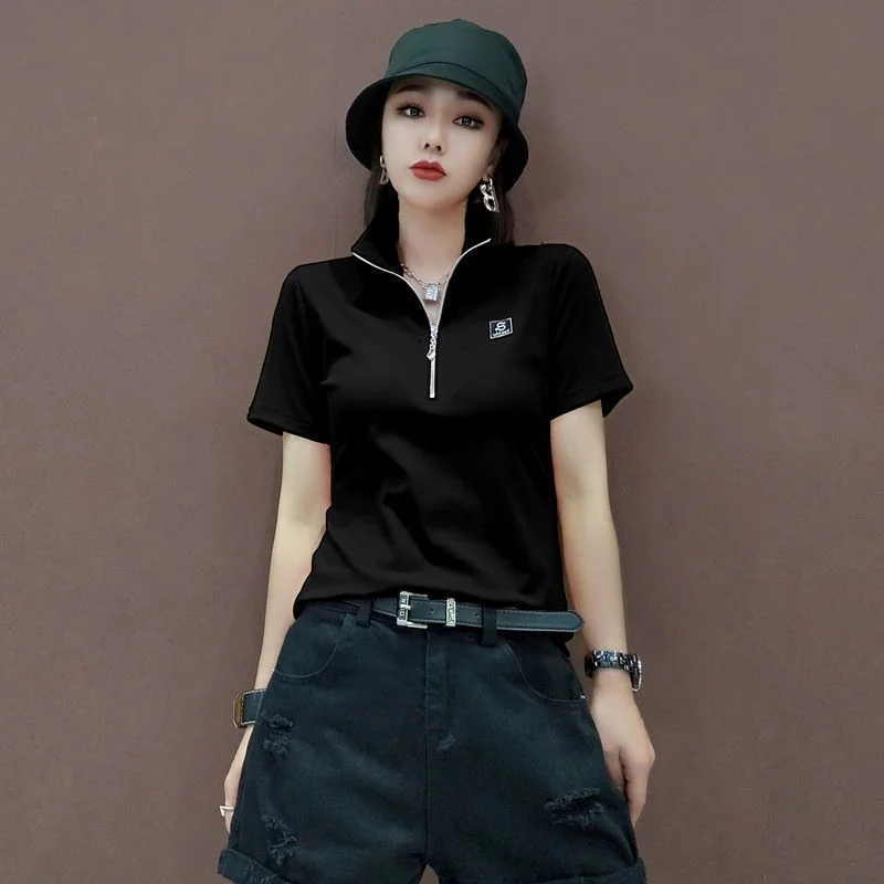 女性用半袖Tシャツ,グリーンポロシャツ,ホワイトトップス,韓 - Quality Summer Clothing For Women のレビューと価格