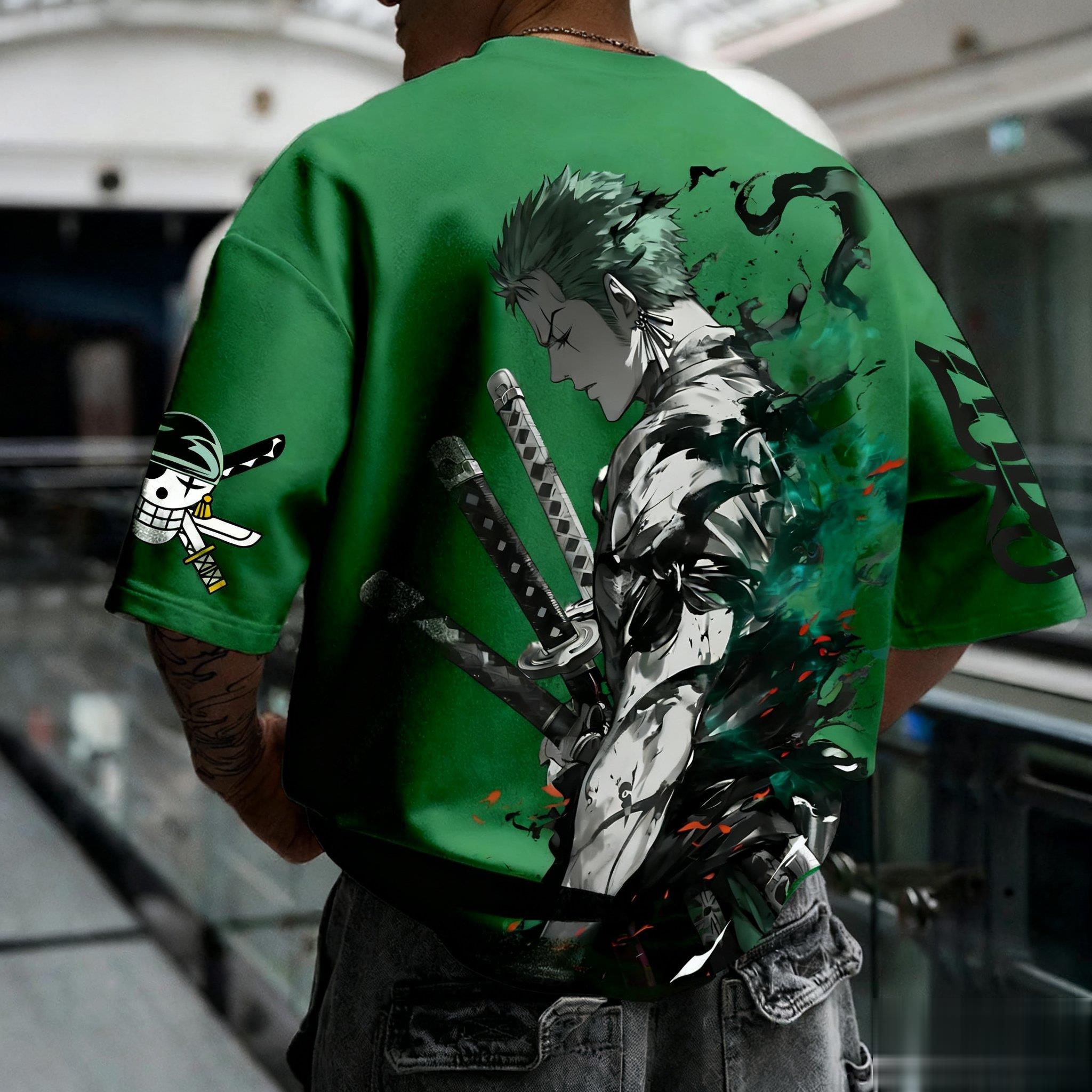 夏 Y2K アニメ ワンピース ゾロ グラフィック Tシャツ - Summer Clothing Men 2025 のレビューと価格